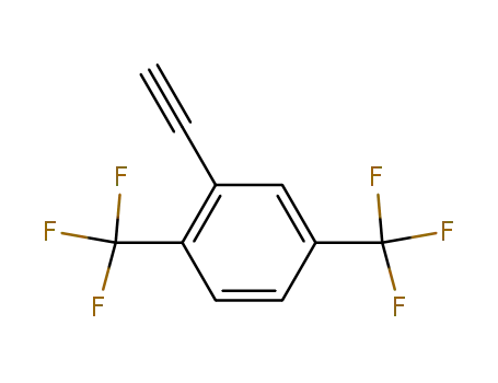 Molecular Structure of 88444-78-4 (Benzene, 2-ethynyl-1,4-bis(trifluoromethyl)-)