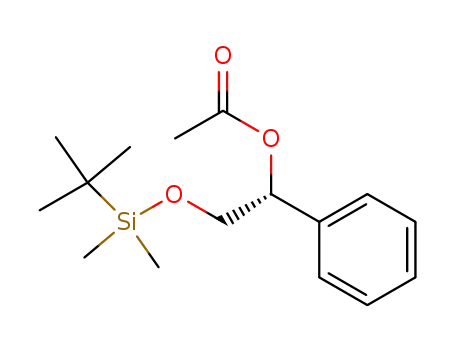 Benzenemethanol, a-[[[(1,1-dimethylethyl)dimethylsilyl]oxy]methyl]-,
acetate, (R)-