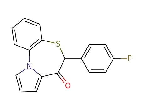 Molecular Structure of 158507-25-6 (5-(4-Fluoro-phenyl)-6-thia-10b-aza-benzo[e]azulen-4-one)