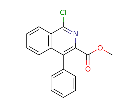 Molecular Structure of 78945-98-9 (3-Isoquinolinecarboxylic acid, 1-chloro-4-phenyl-, methyl ester)