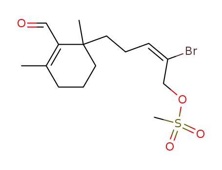 Methanesulfonic acid (E)-2-bromo-5-(2-formyl-1,3-dimethyl-cyclohex-2-enyl)-pent-2-enyl ester