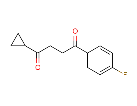 Molecular Structure of 123184-04-3 (1-Cyclopropyl-4-(4-fluoro-phenyl)-butane-1,4-dione)