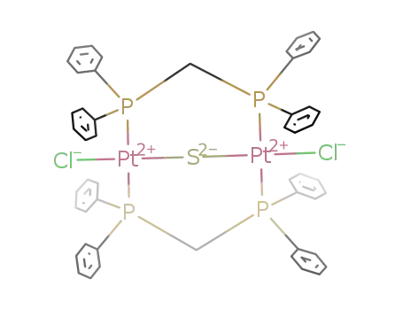 Pt<sub>2</sub>Cl<sub>2</sub>(S)(CH<sub>2</sub>(P(C<sub>6</sub>H<sub>5</sub>)2)2)2