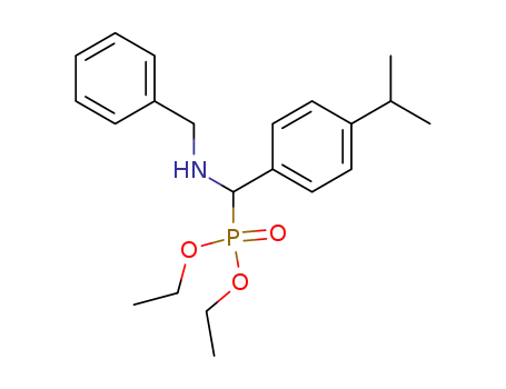 Molecular Structure of 135473-53-9 ([Benzylamino-(4-isopropyl-phenyl)-methyl]-phosphonic acid diethyl ester)