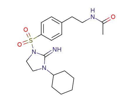1-[4-(2-acetylamino-ethyl)-benzenesulfonyl]-3-cyclohexyl-imidazolidin-2-ylideneamine