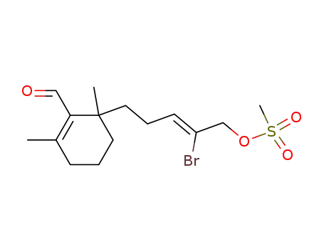 Methanesulfonic acid (Z)-2-bromo-5-(2-formyl-1,3-dimethyl-cyclohex-2-enyl)-pent-2-enyl ester