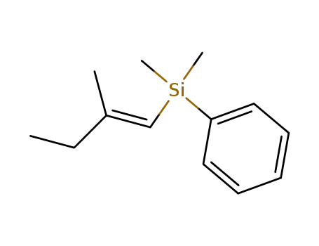 Molecular Structure of 90121-86-1 (Silane, dimethyl(2-methyl-1-butenyl)phenyl-, (E)-)