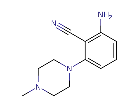Molecular Structure of 63365-17-3 (2-Amino-6-(4-methyl-1-piperazinyl)benzonitrile)
