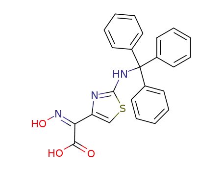 Molecular Structure of 68672-45-7 ((Z)-2-Hydroxyimino-2-(2-triphenylmethylaminothiazol-4-yl)-acetic acid)