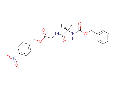 Molecular Structure of 23556-78-7 (Glycine, N-[N-[(phenylmethoxy)carbonyl]-L-alanyl]-, (4-nitrophenyl)methyl
ester)