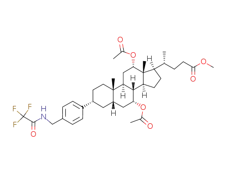 methyl 7α,12α-diacetoxy-3α<p-(trifluoroacetylaminomethyl)phenyl>-cholan-24-oate