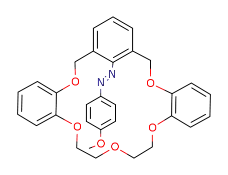 Molecular Structure of 98303-80-1 (21-(4'-methoxyphenylazo)-1,4,7,14,23-pentaoxa(7.2.2)orthometaorthobenzenophane)
