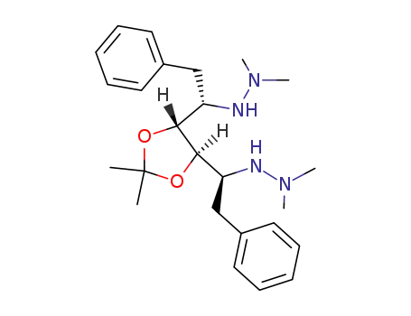 N'-((S)-1-{(4R,5R)-5-[(S)-1-(N',N'-Dimethyl-hydrazino)-2-phenyl-ethyl]-2,2-dimethyl-[1,3]dioxolan-4-yl}-2-phenyl-ethyl)-N,N-dimethyl-hydrazine