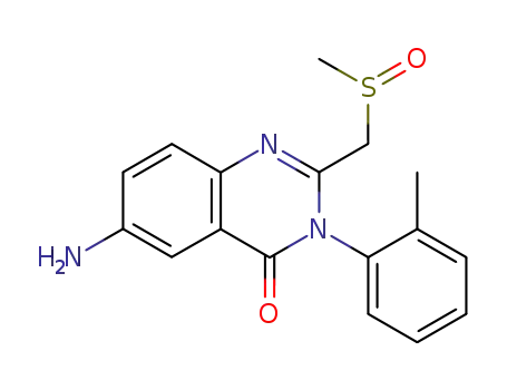 4(3H)-Quinazolinone,
6-amino-3-(2-methylphenyl)-2-[(methylsulfinyl)methyl]-