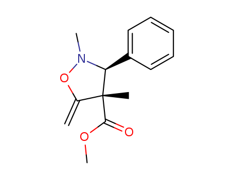 4-Isoxazolidinecarboxylic acid, 2,4-dimethyl-5-methylene-3-phenyl-,  methyl ester, trans-