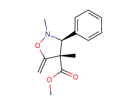 Molecular Structure of 108817-88-5 (4-Isoxazolidinecarboxylic acid, 2,4-dimethyl-5-methylene-3-phenyl-,
methyl ester, trans-)