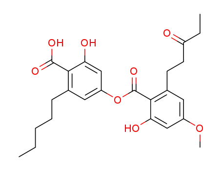 2-Hydroxy-4-[[2-hydroxy-4-methoxy-6-(3-oxopentyl)benzoyl]oxy]-6-pentylbenzoic acid