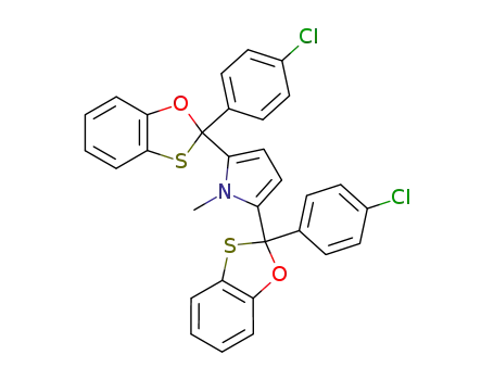 Molecular Structure of 112817-14-8 (2,5-Bis-[2-(4-chloro-phenyl)-benzo[1,3]oxathiol-2-yl]-1-methyl-1H-pyrrole)