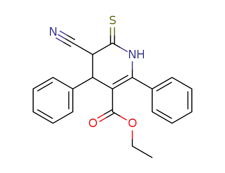 Ethyl 5-cyano-2,4-diphenyl-6-thioxo-1,4,5,6-tetrahydro-3-pyridinecarboxylate