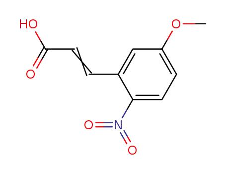 Molecular Structure of 10226-40-1 (2-Propenoic acid, 3-(5-methoxy-2-nitrophenyl)-)