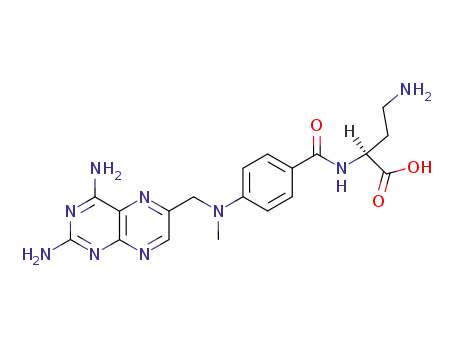Molecular Structure of 100430-89-5 (N<sup>α</sup>-(4-amino-4-deoxy-N<sup>10</sup>-methylpteroyl)-L-2,4-diaminobutyric acid)