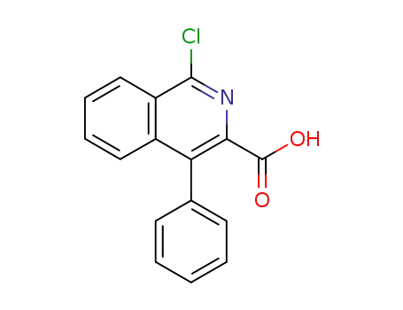 Molecular Structure of 89929-13-5 (3-Isoquinolinecarboxylic acid, 1-chloro-4-phenyl-)