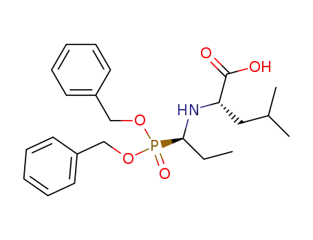 Molecular Structure of 133880-15-6 (L-Leucine, N-[1-[bis(phenylmethoxy)phosphinyl]propyl]-, (R)-)