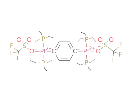 μ-1,4-phenylenetetrakis(triethylphosphine)bis(1,1,1-trifluoromethanesulfonato-κO)diplatinum