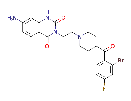 7-amino-3-<2-<4-(2-bromo-4-fluorobenzoyl)-1-piperidinyl>ethyl>-2,4-(1H,3H)-quinazolinedione