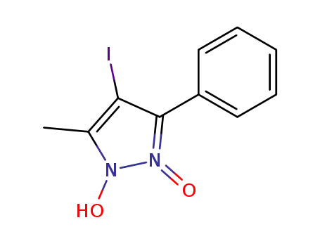 4-Iodo-5-methyl-2-oxy-3-phenyl-pyrazol-1-ol