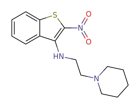 1-Piperidineethanamine, N-(2-nitrobenzo(b)thien-3-yl)-