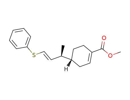 methyl (E,1'S,4R)-4-(1'-methyl-3'-phenylthio-2'-propenyl)cyclohex-1-ene-1-carboxylate