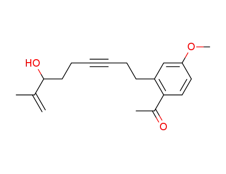 1-(7-hydroxy-8-methylene-3-nonynyl)-2-acetyl-5-methoxybenzene