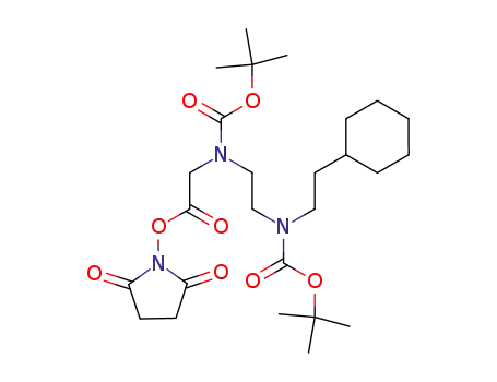 N-(1,1-dimethylethoxycarbonyl)-N-<2-<N-(1,1-dimethylethoxycarbonyl)-N-(2-cyclohexylethyl)amino>ethyl>glycine N-succinimide ester