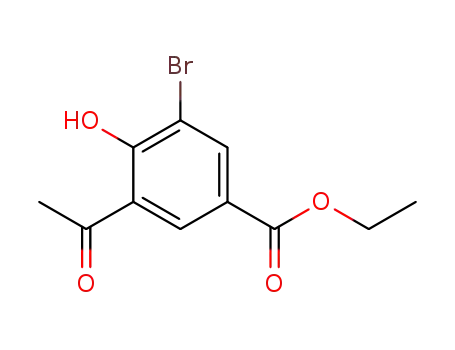 ethyl 3-acetyl-5-bromo-4-hydroxybenzoate