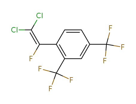 Molecular Structure of 118527-35-8 (1-(2,2-Dichloro-1-fluoro-vinyl)-2,4-bis-trifluoromethyl-benzene)