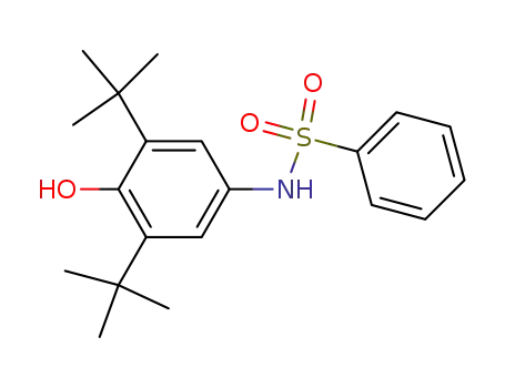 Molecular Structure of 61551-45-9 (Benzenesulfonamide, N-[3,5-bis(1,1-dimethylethyl)-4-hydroxyphenyl]-)