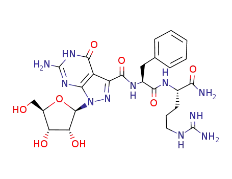 <N-<<6-amino-1-β-D-ribofuranosyl-4,5-dihydro-4-oxopyrazolo<3,4-d>pyrimidin-3-yl>carbonyl>-L-phenylalaninyl>-L-arginine amide