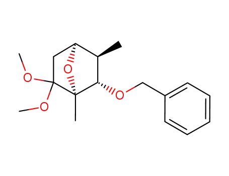 (+)-(1S,4S,5S,6S)-6-exo-(Benzyloxy)-2,2-dimethoxy-1,5-endo-dimethyl-7-oxabicyclo<2.2.1>heptane