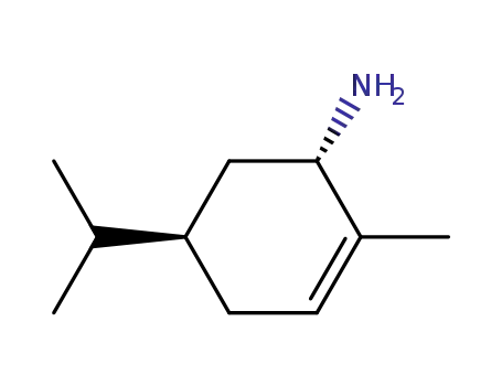 Molecular Structure of 90582-69-7 (2-Cyclohexen-1-amine,2-methyl-5-(1-methylethyl)-,(1S,5R)-(9CI))
