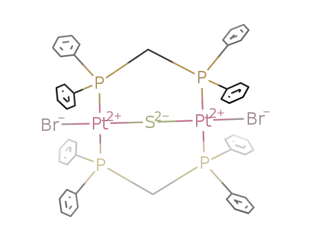 Pt<sub>2</sub>Br<sub>2</sub>(S)(CH<sub>2</sub>(P(C<sub>6</sub>H<sub>5</sub>)2)2)2