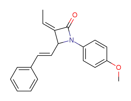 3-Eth-(Z)-ylidene-1-(4-methoxy-phenyl)-4-((E)-styryl)-azetidin-2-one