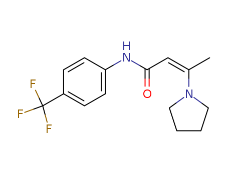 2-Butenamide, 3-(1-pyrrolidinyl)-N-[4-(trifluoromethyl)phenyl]-