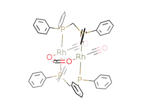 Rh<sub>2</sub>(CO<sub>2</sub>)(CO)2(P(C<sub>6</sub>H<sub>5</sub>)2CH<sub>2</sub>P(C<sub>6</sub>H<sub>5</sub>)2)2