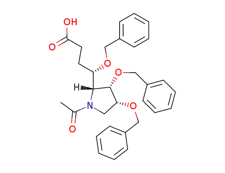 (2R,3S,4R)-1-acetyl-3,4-bis(benzyloxy)-2-<(1S)-1-benzyloxy-3-carboxypropyl>pyrrolidine