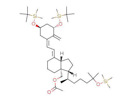 Molecular Structure of 140928-03-6 (18-acetoxy-25-<(trimethylsilyl)oxy>-1α-<(tert-butyldimethylsilyl)oxy>vitamin D3 tert-butyldimethylsilyl ether)