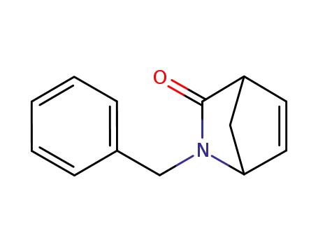 Molecular Structure of 78805-80-8 (2-Azabicyclo[2.2.1]hept-5-en-3-one, 2-(phenylmethyl)-)