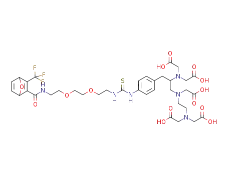 2-{N-[8-(3-trifluoromethyl-7-oxabicyclo[2.2.1]hepta-2,5-dien-2-ylcarbonyl)-3,6-dioxaoct-1-yl]thioureidobenzyl}diethylenetriaminepentaacetic acid
