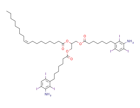 1,3-bis[7-(3-amino-2,4,6-triiodophenyl)heptanoyloxy]propan-2-yl (Z)-octadec-9-enoate
