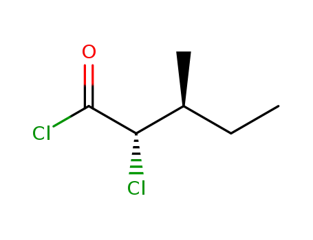 Molecular Structure of 110203-04-8 (Pentanoyl chloride, 2-chloro-3-methyl-, (2S,3S)-)